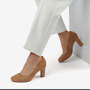 NATURALIZER POINTED TOE LOW HEEL BLOCK SLIP ON WOMEN"S SHOE